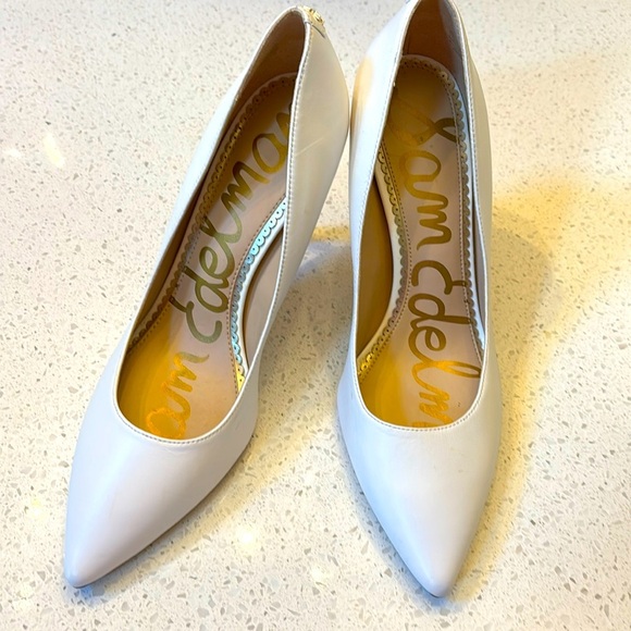 Sam Edelman Shoes - Sam Edelman Women's Classic Hazel Pump Bright White Leather 7.5